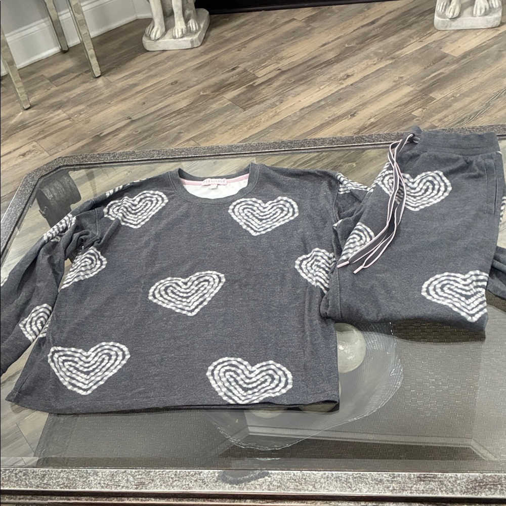 P.J. Salvage Charcoal Lounge pajama set size small